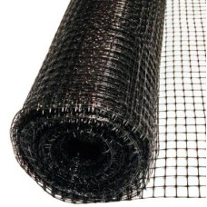 Сетка вольерная AGREEN чёрная 1х100 м, (ячейка: 22х22 мм, плотность: 45 г/м.кв)