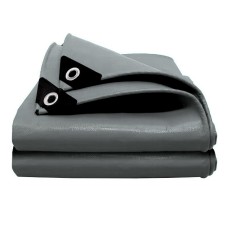 Тент водонепроникний зміцнений СІРИЙ 160 г/м², розмір: 3х4 м - преміум