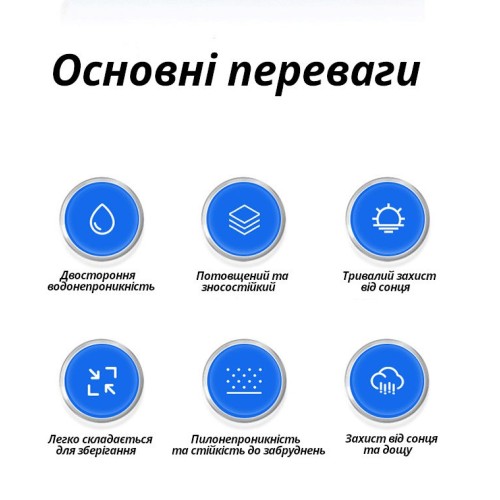 Тент водонепроницаемый упрочнённый СЕРЫЙ 160 г/м², размер: 3х4 м - премиум