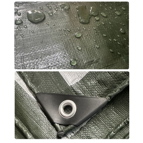 Тент водонепроницаемый упрочнённый ОЛИВКОВЫЙ 110 г/м², размер: 2х3 м - премиум