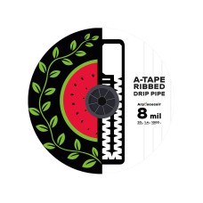 Крапельна стрічка біла ребриста "A-Tape" 1000 м/10 см/1,1 л/г, 8mil (емітерна) — Іспанія