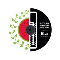 Крапельна стрічка чорна ребриста  "A-Tape" 3000 м/20 см/1,6 л/г, 8mil (емітерна) — Іспанія
