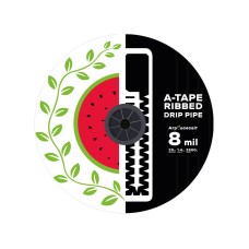 Крапельна стрічка чорна ребриста  "A-Tape" 3000 м/20 см/1,6 л/г, 8mil (емітерна) — Іспанія