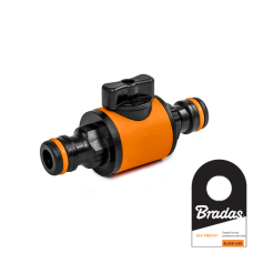 Ніпель із запірним краном, BLACK LINE, з ярликом