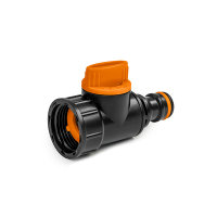 Адаптер із внутрішньою різьбою 3/4" з запірним краном, BLACK LINE, без ярлика