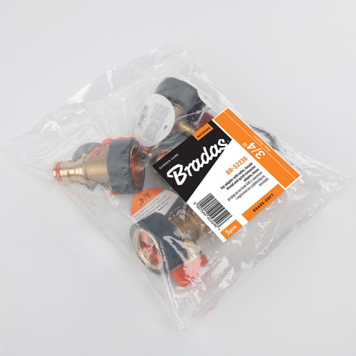 Адаптер с внутренней резьбой 3/4" с запорным краном BRASS SOFT Адаптер с внутренней резьбой 3/4" с запорным краном BRASS SOFT