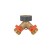 Розподільник з 2 кранами 3/4", BRASS SOFT