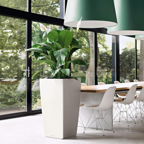 Кашпо CUBICO 50 ярко-красный блестящий