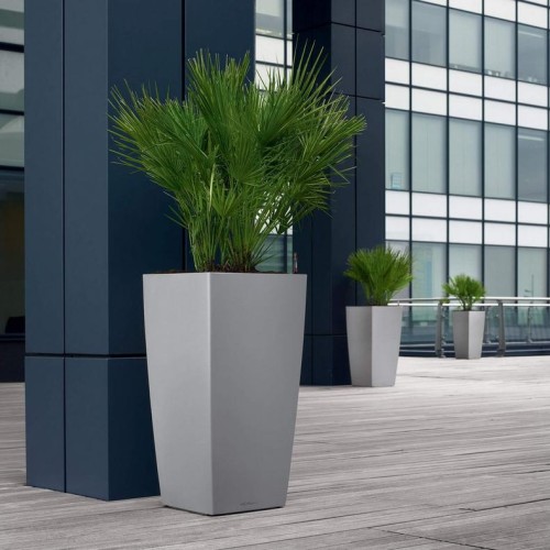 Кашпо CUBICO 50 ярко-красный блестящий