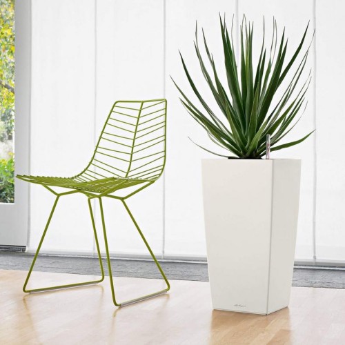 Кашпо CUBICO 50 ярко-красный блестящий