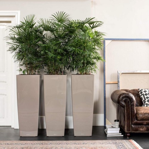 Кашпо CUBICO ALTO 40 черный блестящий