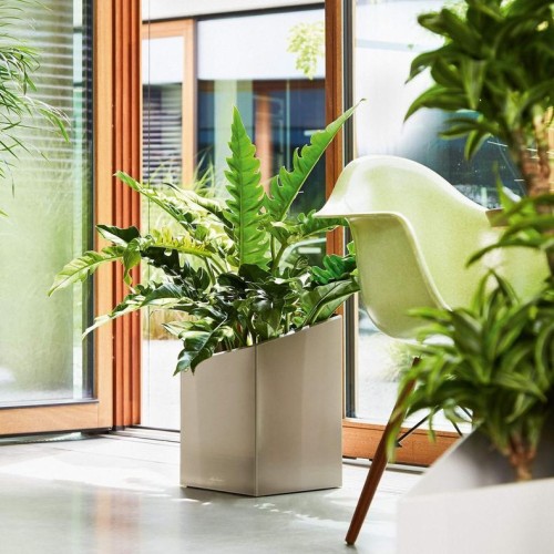 Кашпо CURSIVO 40 белый блестящий