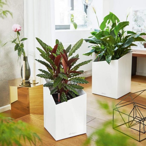 Кашпо CURSIVO 40 белый блестящий