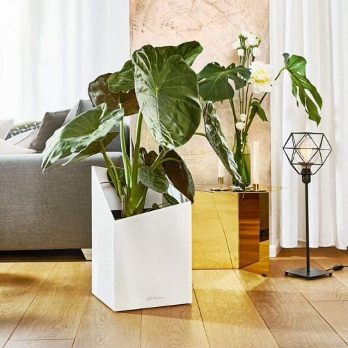 Кашпо CURSIVO 40 белый блестящий