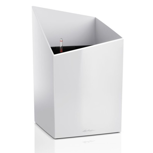 Кашпо CURSIVO 40 белый блестящий