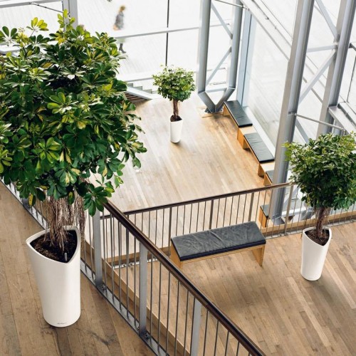 Кашпо DELTA 40 білий блискучий