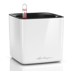 Кашпо CUBE Glossy 14 антрацитовый блестящий