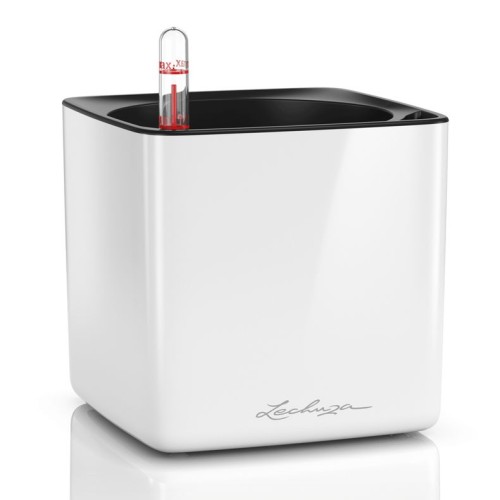 Кашпо CUBE Glossy 14 яскраво-червоний блискучий