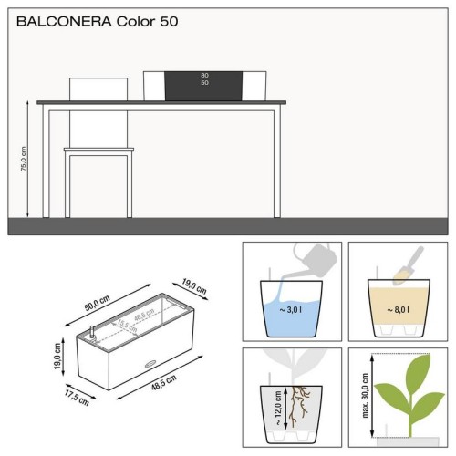 Кашпо BALCONERA Color 80 мускатний