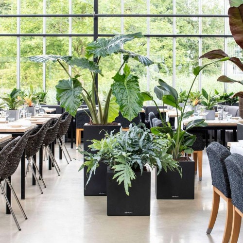 Кашпо CANTO Stone 40 чорний графітовий