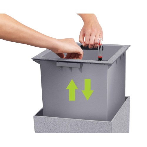 Кашпо CANTO Stone 40 чорний графітовий