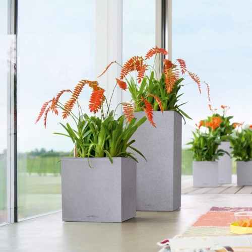 Кашпо CANTO Stone high 40 світло-бежевий