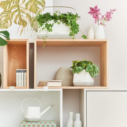 Кашпо YULA білий/сірий