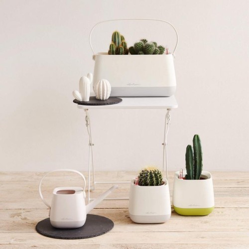 Кашпо YULA білий/сірий