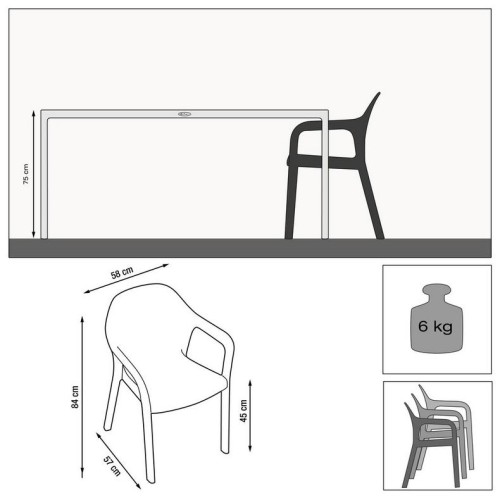 Стілець білий LECHUZA
