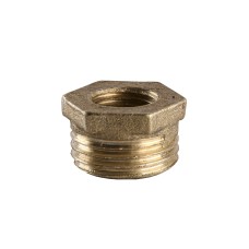 Футорка латунная 1/2″НРх1/4″ВР литейная (манометр) 703Б