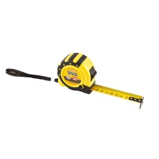 Рулетка MASTERTOOL 5 м 25 мм з магнітами 2 фіксатори кнопка STOP покриття TPR нейлонове покриття