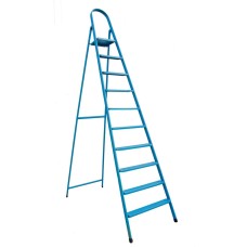 Лестница-стремянка металлическая "ИТАЛИЯ" 10 ступеней с растяжками, h=2200 мм