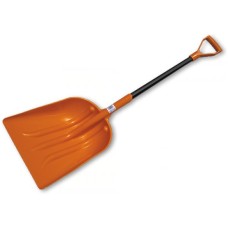 Лопата пластиковая, оранжевая 130 см, с металлическим черенком
