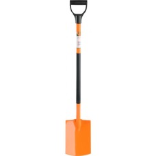 Лопата прямая с металлическим черенком, orange - FLO